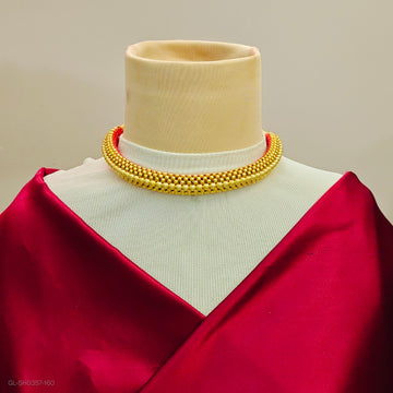 Gold plated beaded chocker necklace set