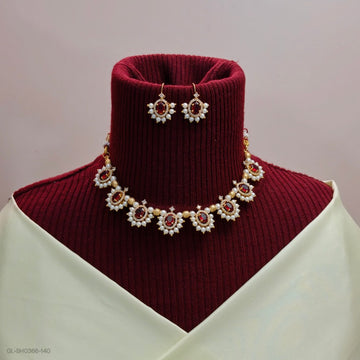 Royal Ruby pearl Necklace set