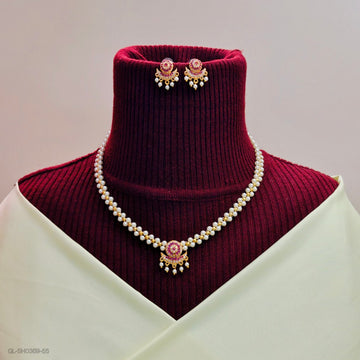 AD-Moti stone necklace set