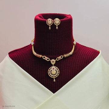 Party wear stone gold necklace set
