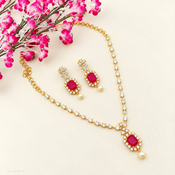 Ruby Radiance Pendant Set
