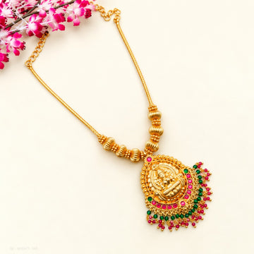 Gold Lakshmi Pendant Chain