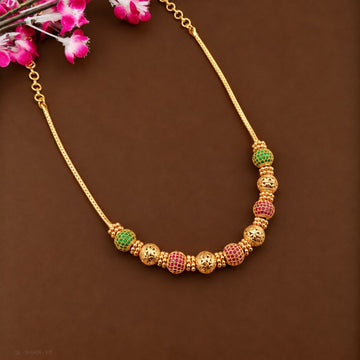 Gold Plated Ball Chain Necklace