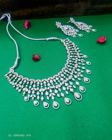 AD stone short necklace set : GL-SHO1463-670