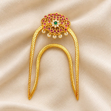 Kids Armlet [ 3 months - 4 years ] Ruby stone white pearl