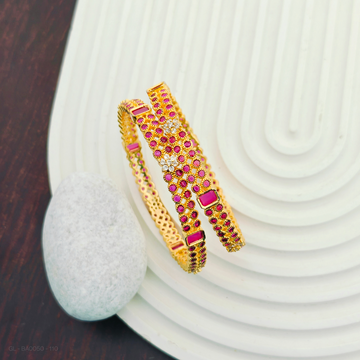 2 Pc set Ruby Stone Bangles