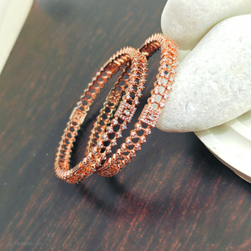 2 pc Rose gold Bangle Set