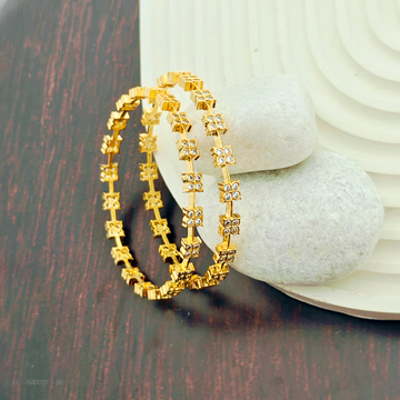 2 PC set American Diamond Bangles - White