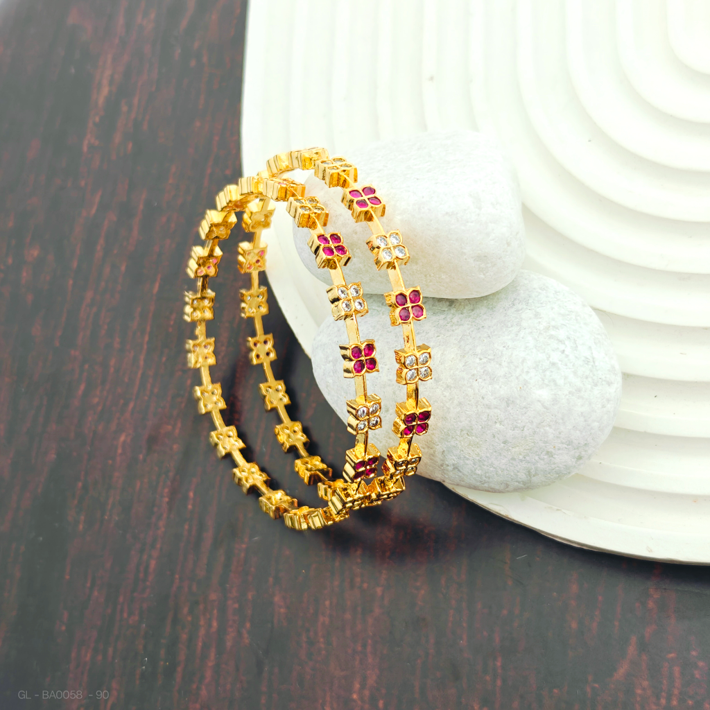 2 PC set American Diamond Bangles