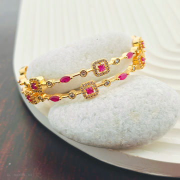 2 PC set Raindrop design golden Bangles