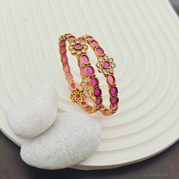 2 Pc set Ruby Bangles Set