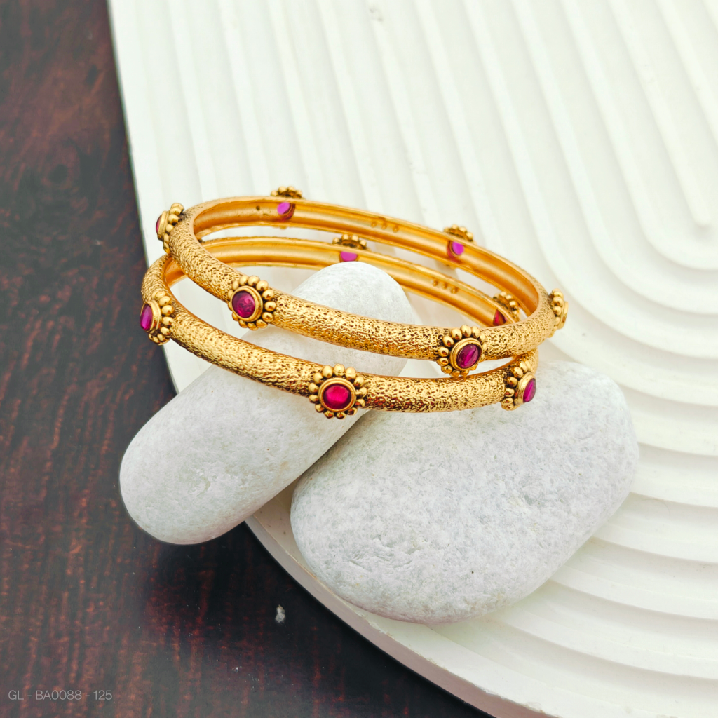 2 PCs Golden Designer  Set Bangles