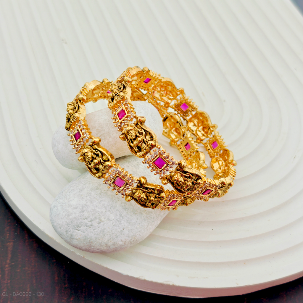 2 Pc Set Ruby Lakshmi Bangles