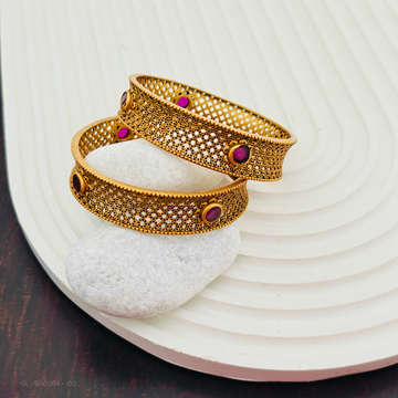 2 pc antique Checker Bangles