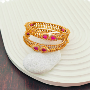 2 Pc set cz stone Bangles Set