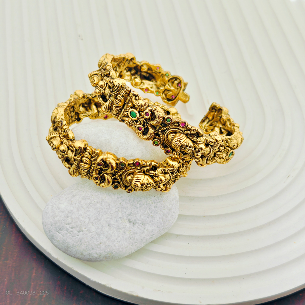 2 PC Lock Open Nakshi Kada Bangles