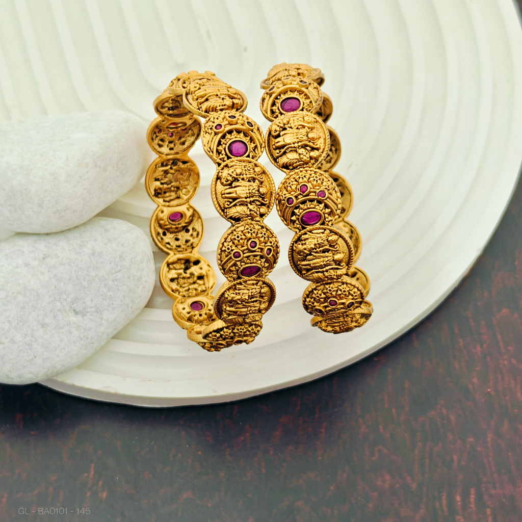 Ram Parivaar 2 Pc Set Temple Bangles