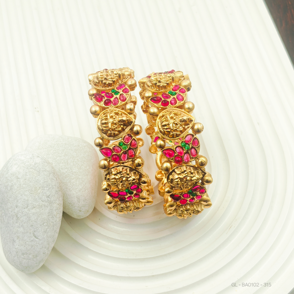 Women's Screw open temple Kada Bangles