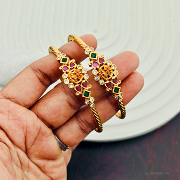 Kada style CZ Mango bangle Set