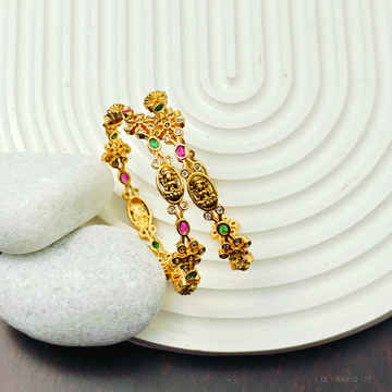 AD Ruby emerald Lakshmi Bangle