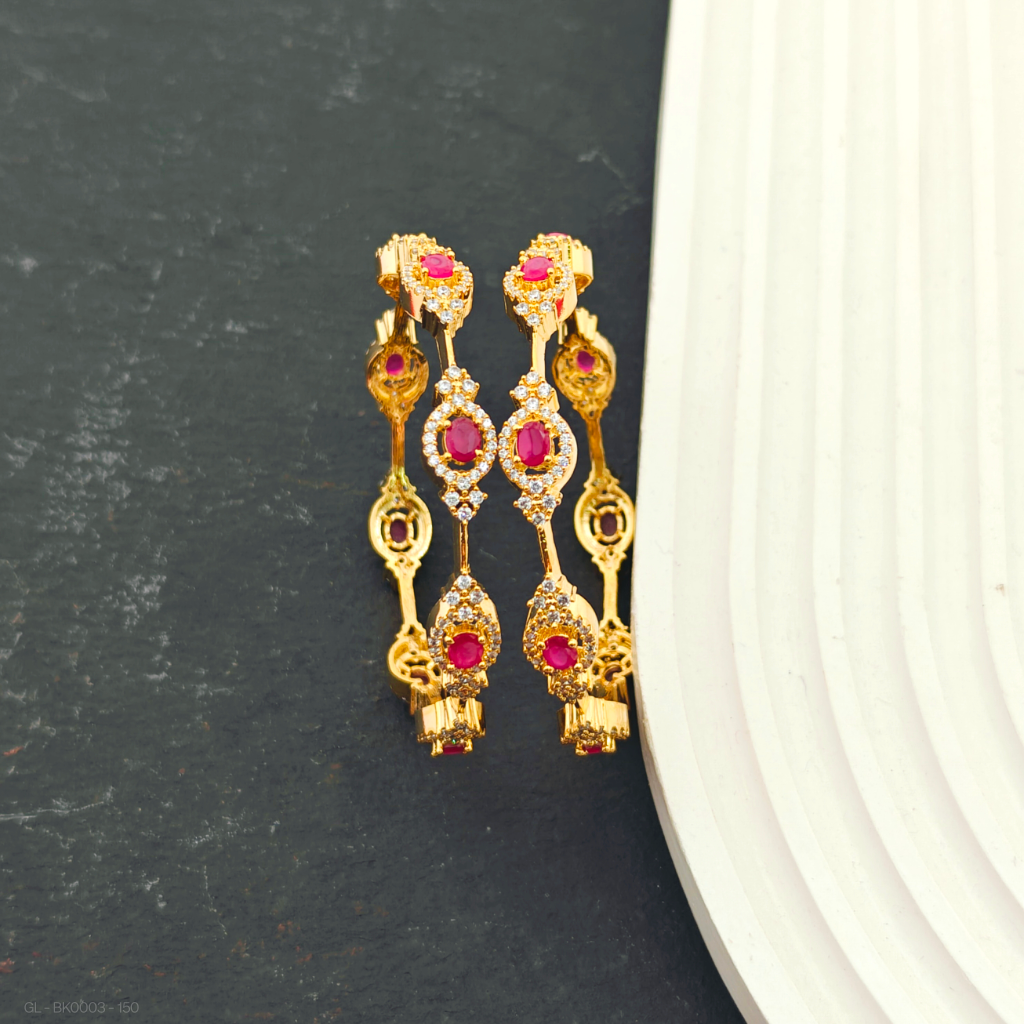 2 PC Set -  Ruby Bangles (Teens)