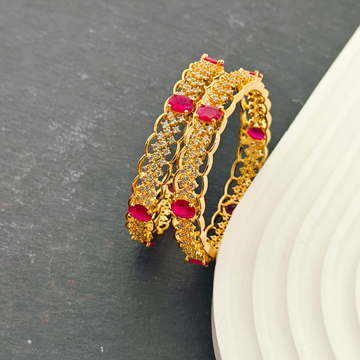 2 PC Set -  AD ruby Bangles (Teens)