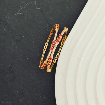 Kids  - 2 PCs set -AD Ruby elegant Bangles
