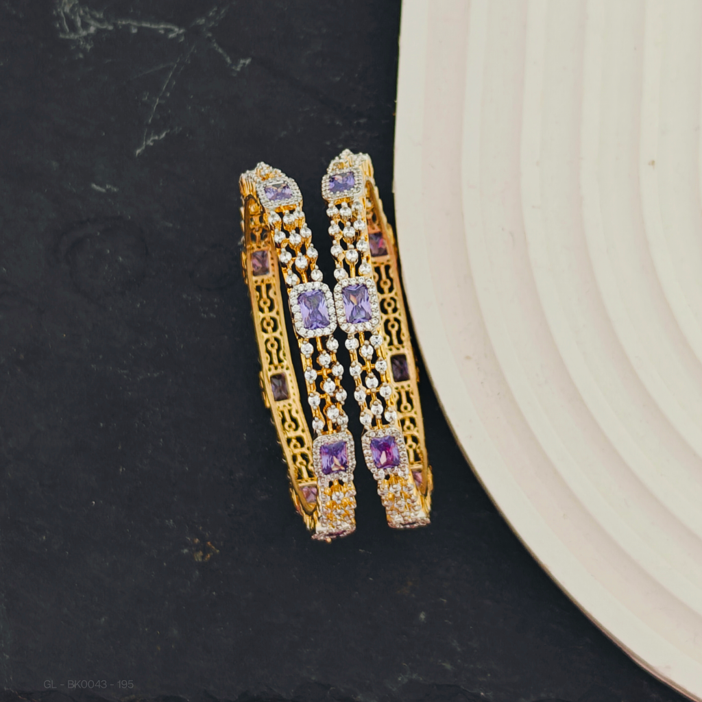 2 PC Set -  Purple Bangles (Teens)