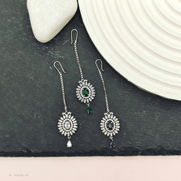 Silver finish AD Stone -Tikka / Nethichutti