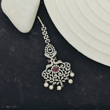 Silver finish AD- pastel-Tikka / Nethichutti