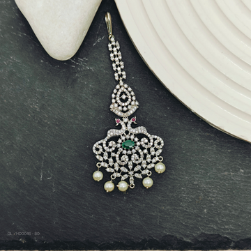 Silver finish AD- pastel-Tikka / Nethichutti