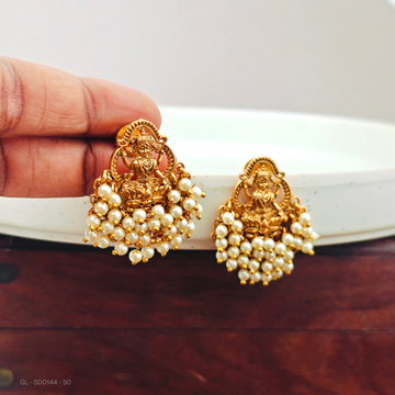 Clustered pearl -Lakshmi-design-Lotus- Studs