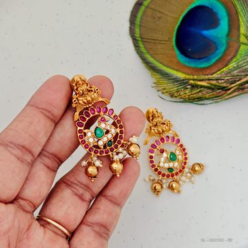 Gold Plated-Lakshmi-Lotus-swan- Studs