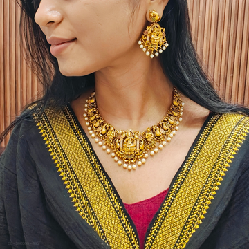 Nakshi Krishna-peacock design Necklace set