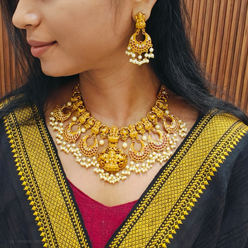 Chandbali lakshmi-peacock design Necklace