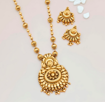 Golden Kerala style Mid length set