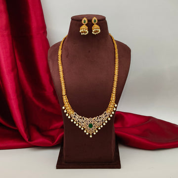 Elegant American Diamond-Long Necklace