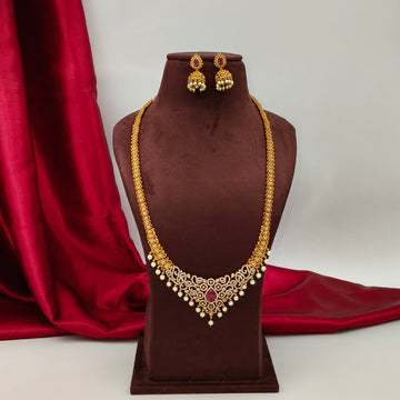 Elegant American Diamond-Long Necklace