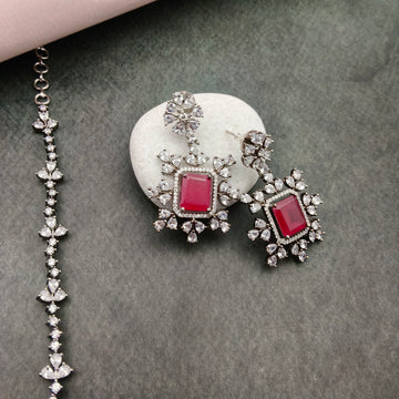 Pastel American Diamond necklace