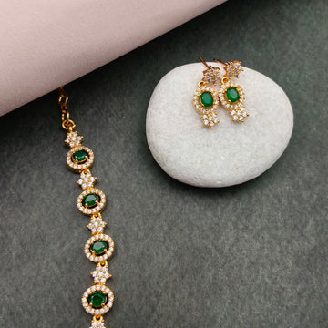 American Diamond & Emerald stone