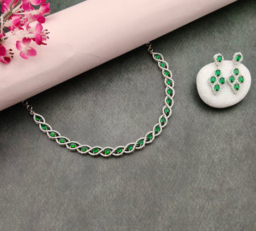 American Diamond & Emerald Stone