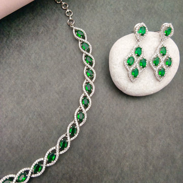 American Diamond & Emerald Stone