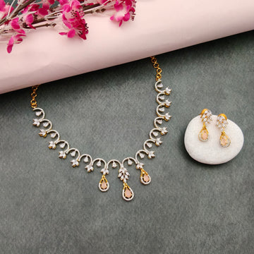 American Diamond Rain drop Necklace