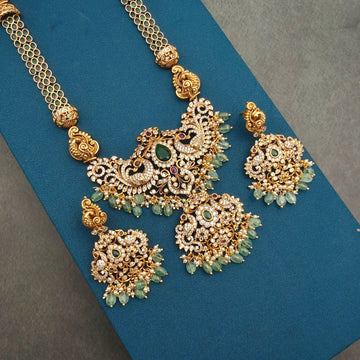 Emerald Cz Golden Raani Haaram