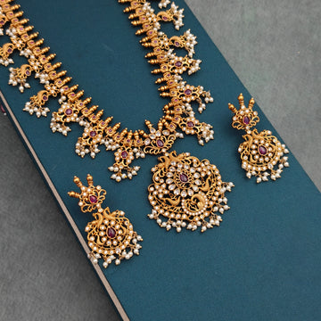 Kemp AD Ruby Guttapusalu Long Necklace