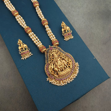 Kemp Govardhan Bead Mala Long Necklace