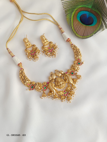 Jadau Kundan Temple necklace GL-SHO2649-453