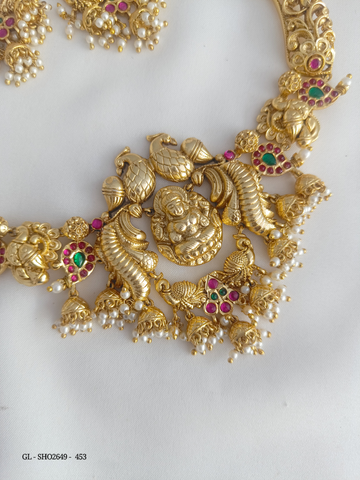 Jadau Kundan Temple necklace GL-SHO2649-453