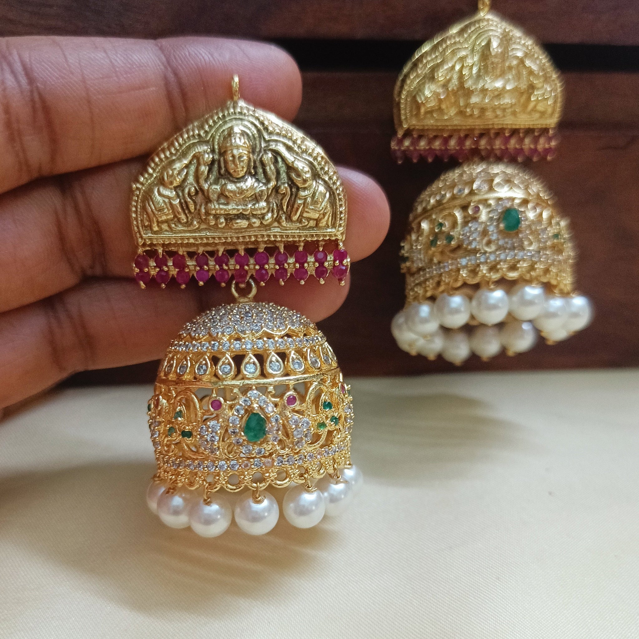 Golden Lakshmi nagas jhumkis GL-EA2813-158