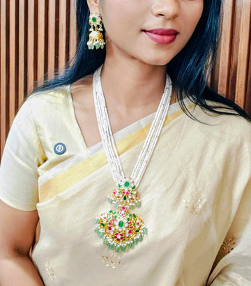 Bead Jadau Kundan pendant mala